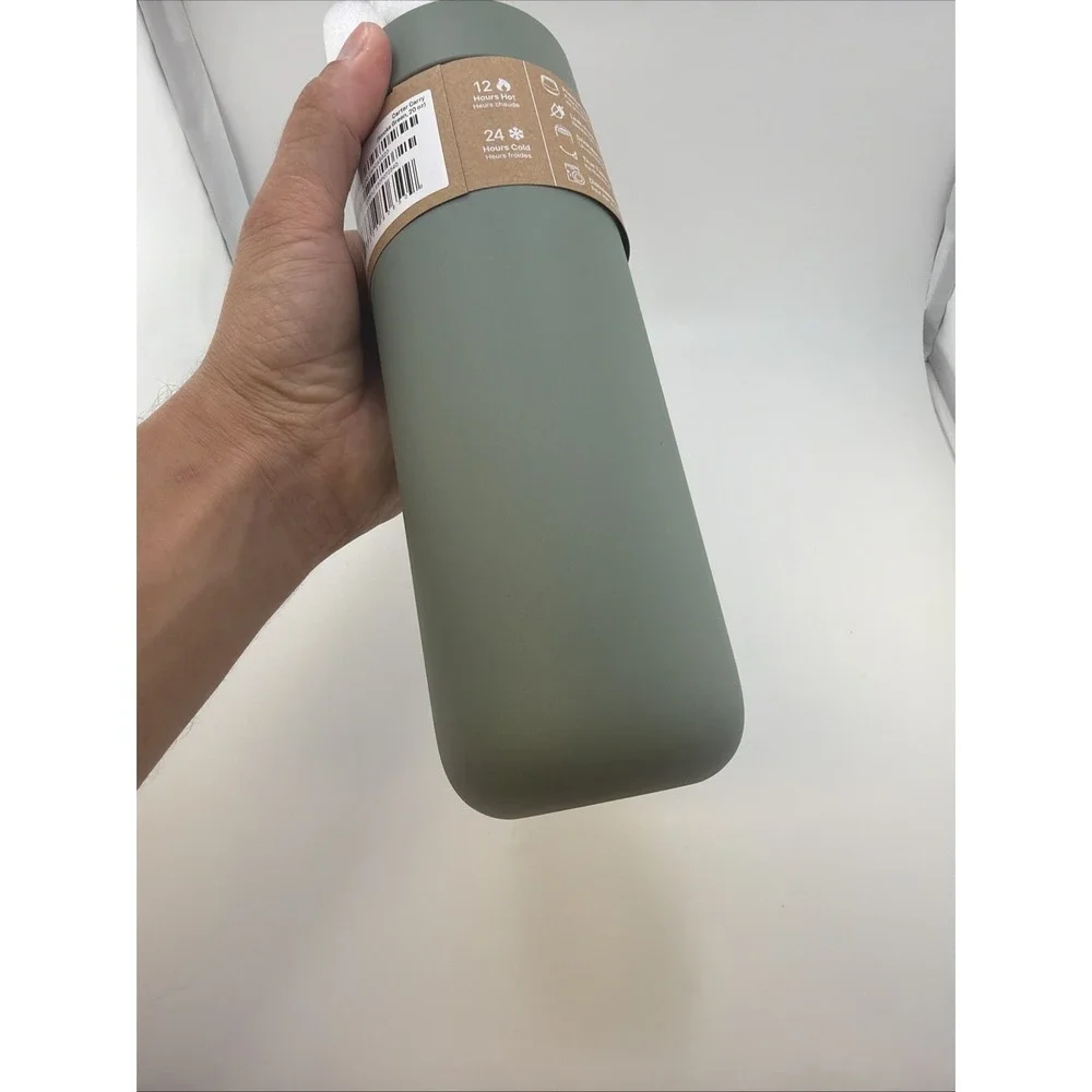 840228806509 Fellow - Carter Carry Tumbler - Smoke Green - Insulated Mug 591ml F